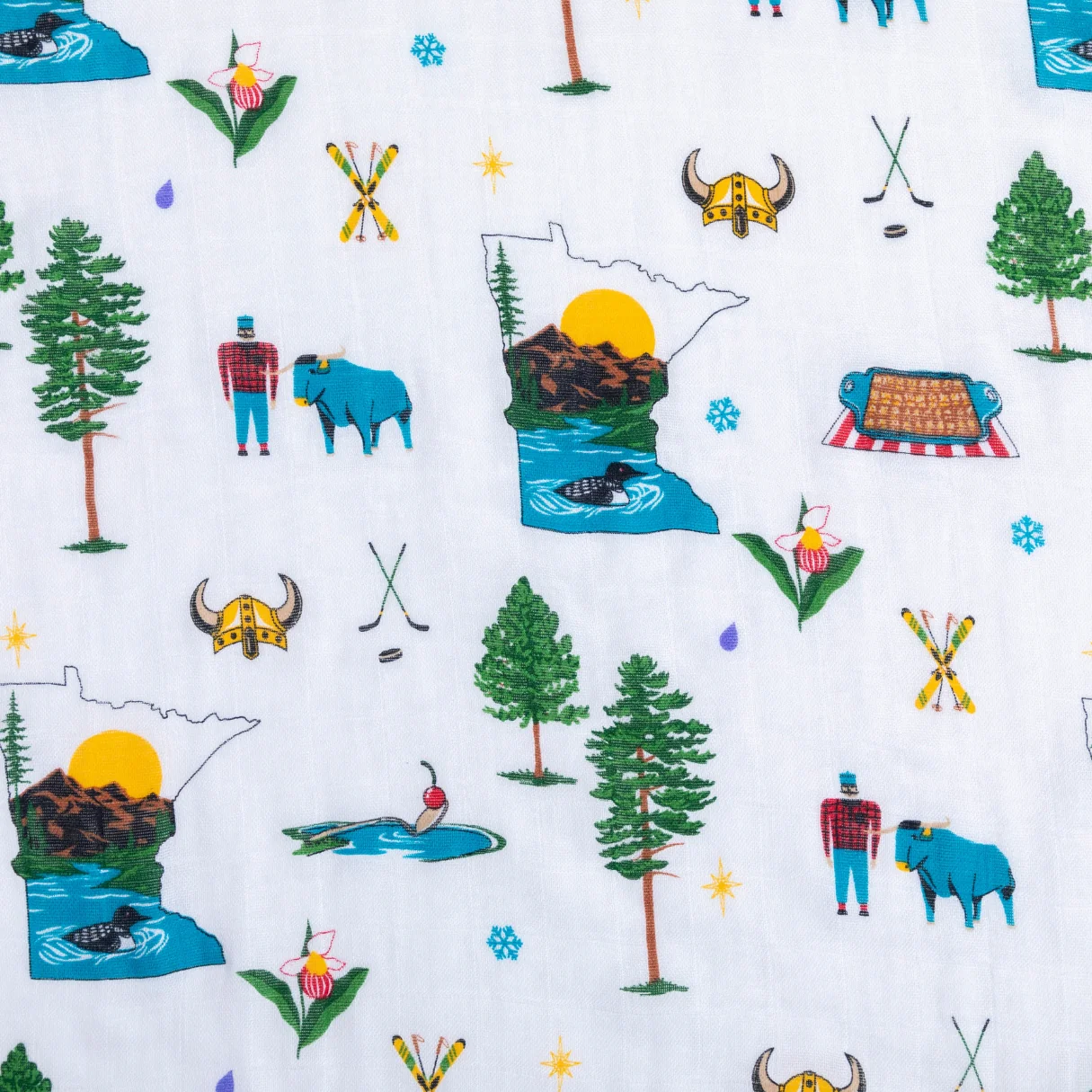 Minnesota Muslin Bib and Burp Cloth Combo by Little Hometown - Image 5