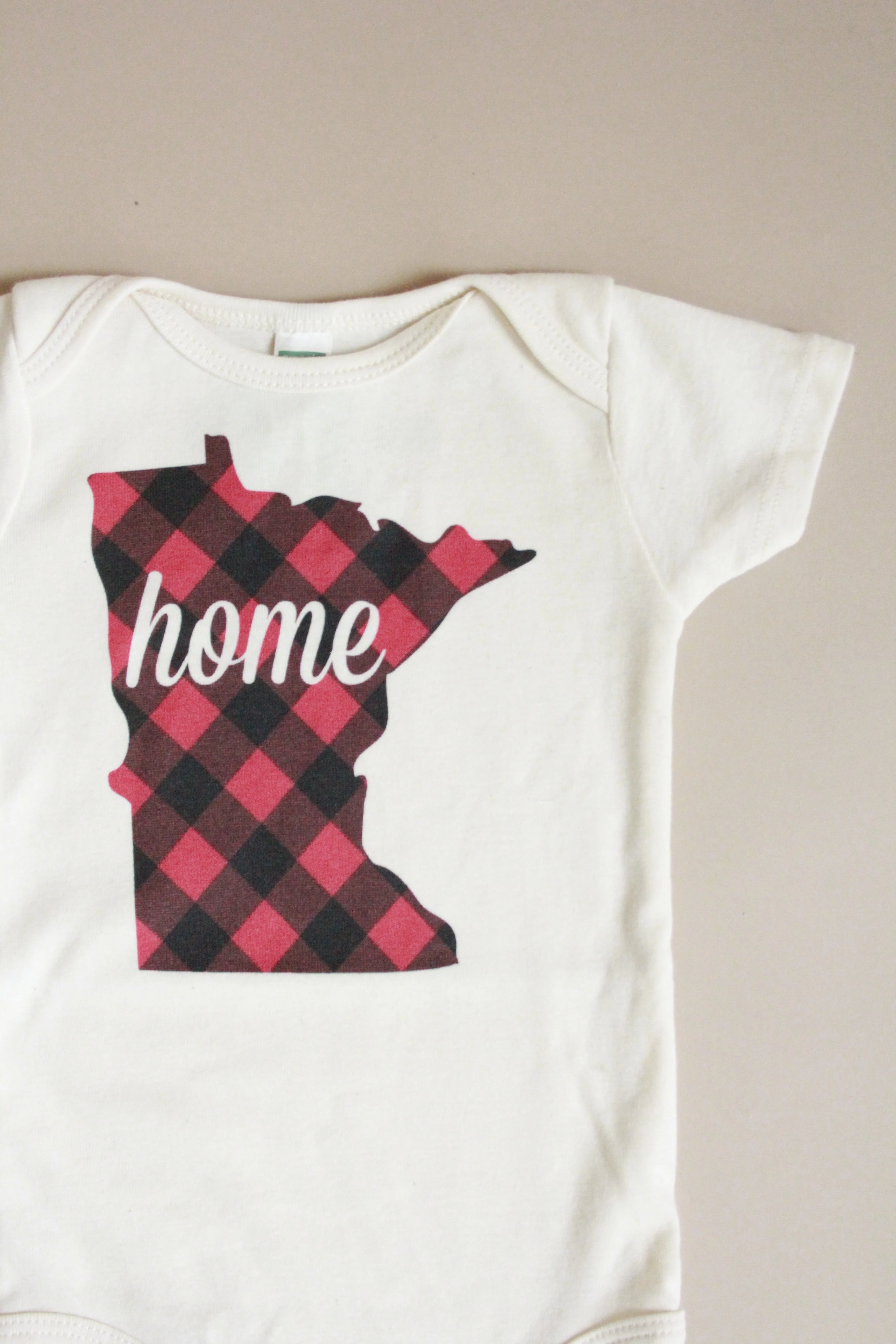 Minnesota Buffalo Plaid Organic Bodysuit - Image 2