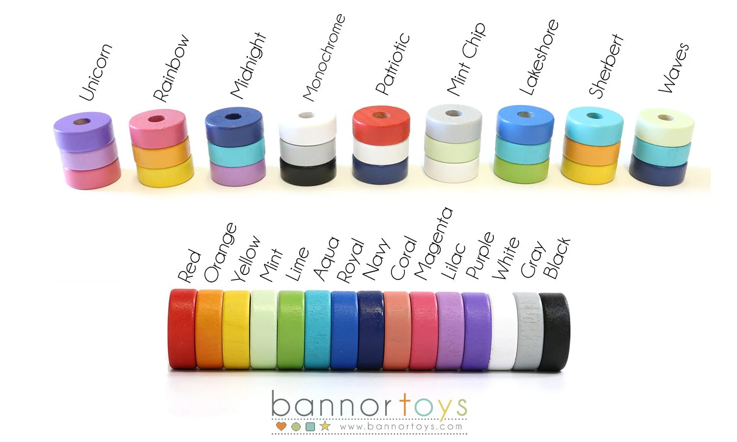 Minnesota Wooden Baby Rattle - Rainbow by Bannor Toys - Image 2