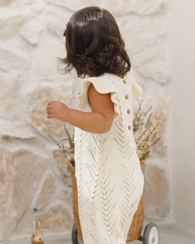 Mira Knit Romper - Natural by Quincy Mae - Image 3