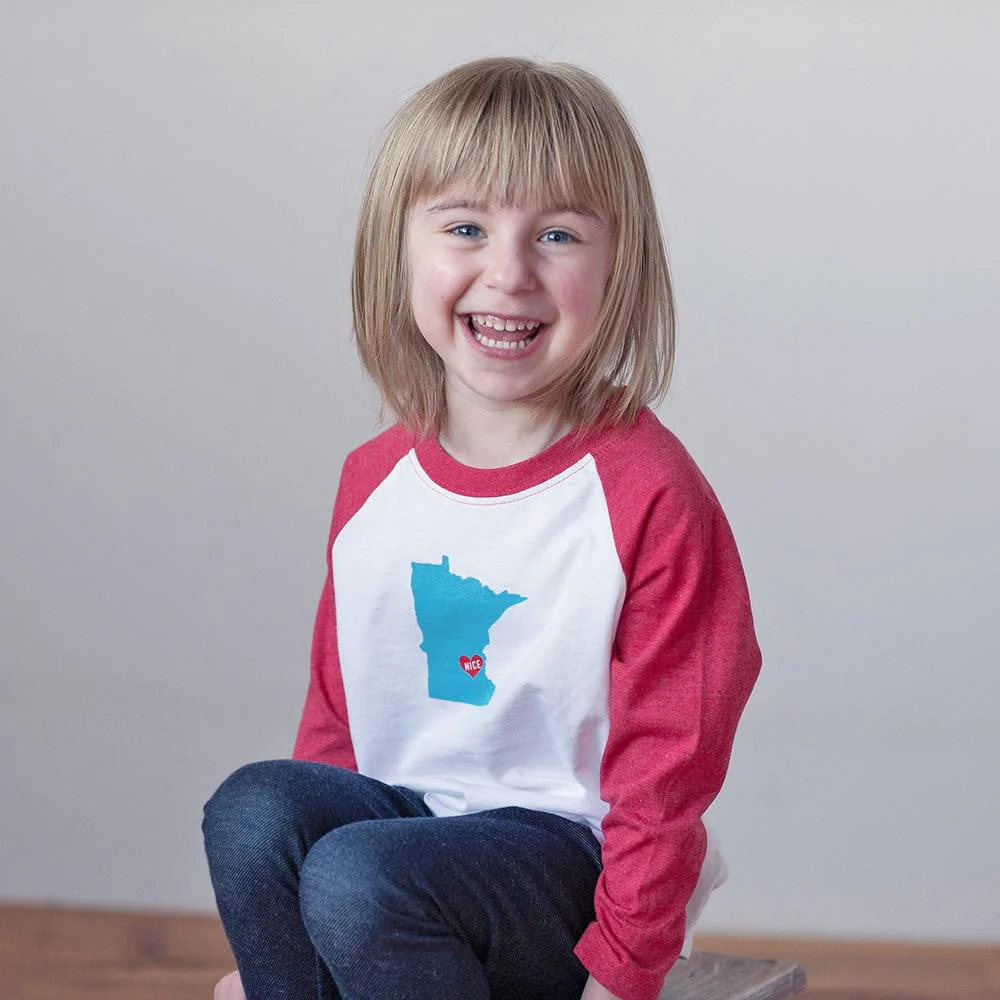 Cotton Raglan Tee - Minnesota Nice by Sweetpea + Co - Image 3