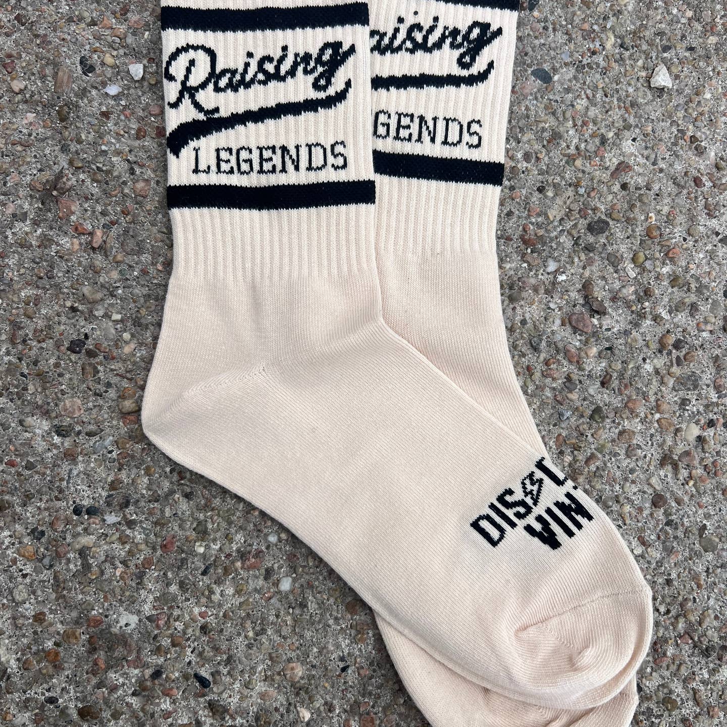 Mom Raising Legends Socks - Cream by Disohrted Vintage - Image 3