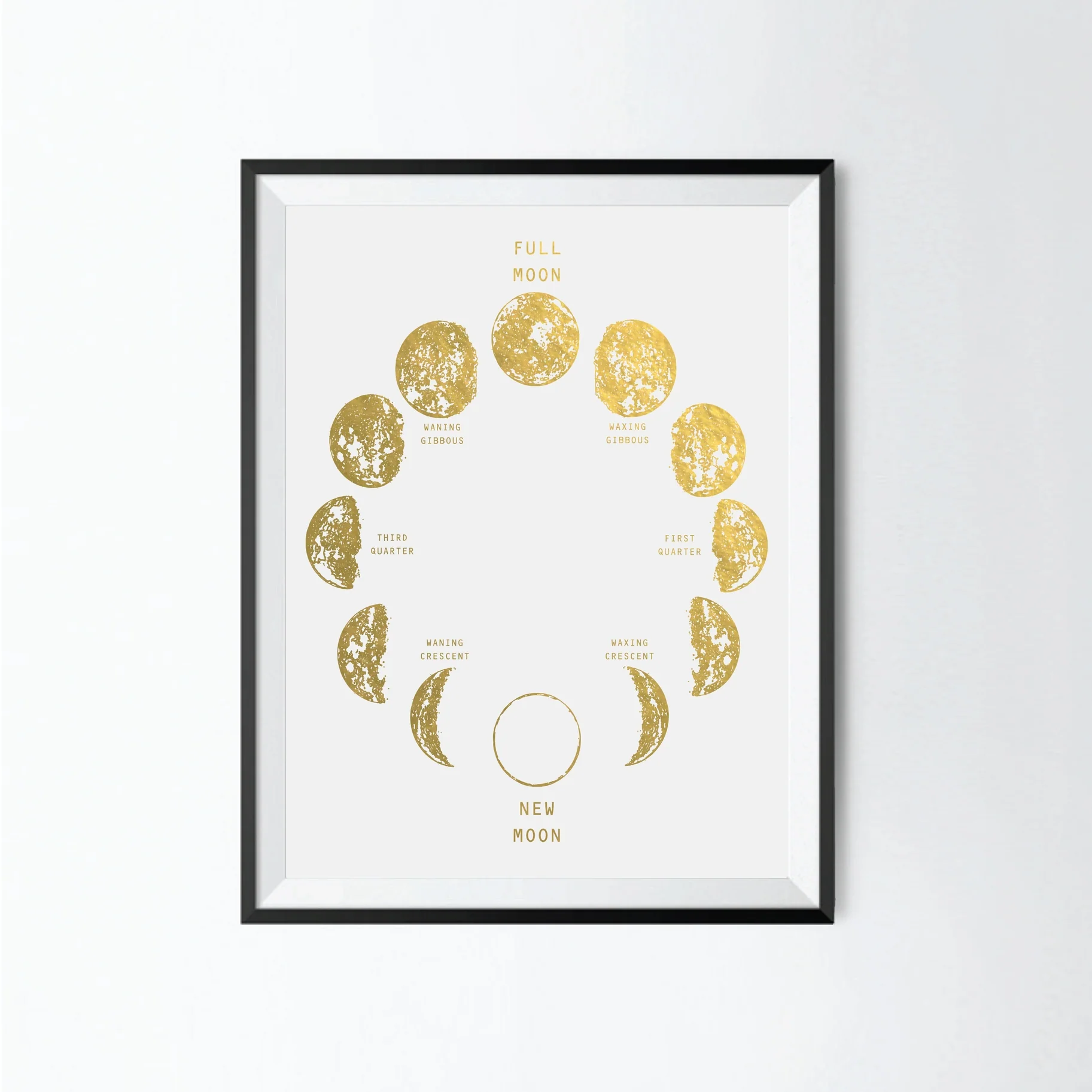 Moon Phase II - Gold Foil Art Print by Uyeno Miyoshi - Image 2