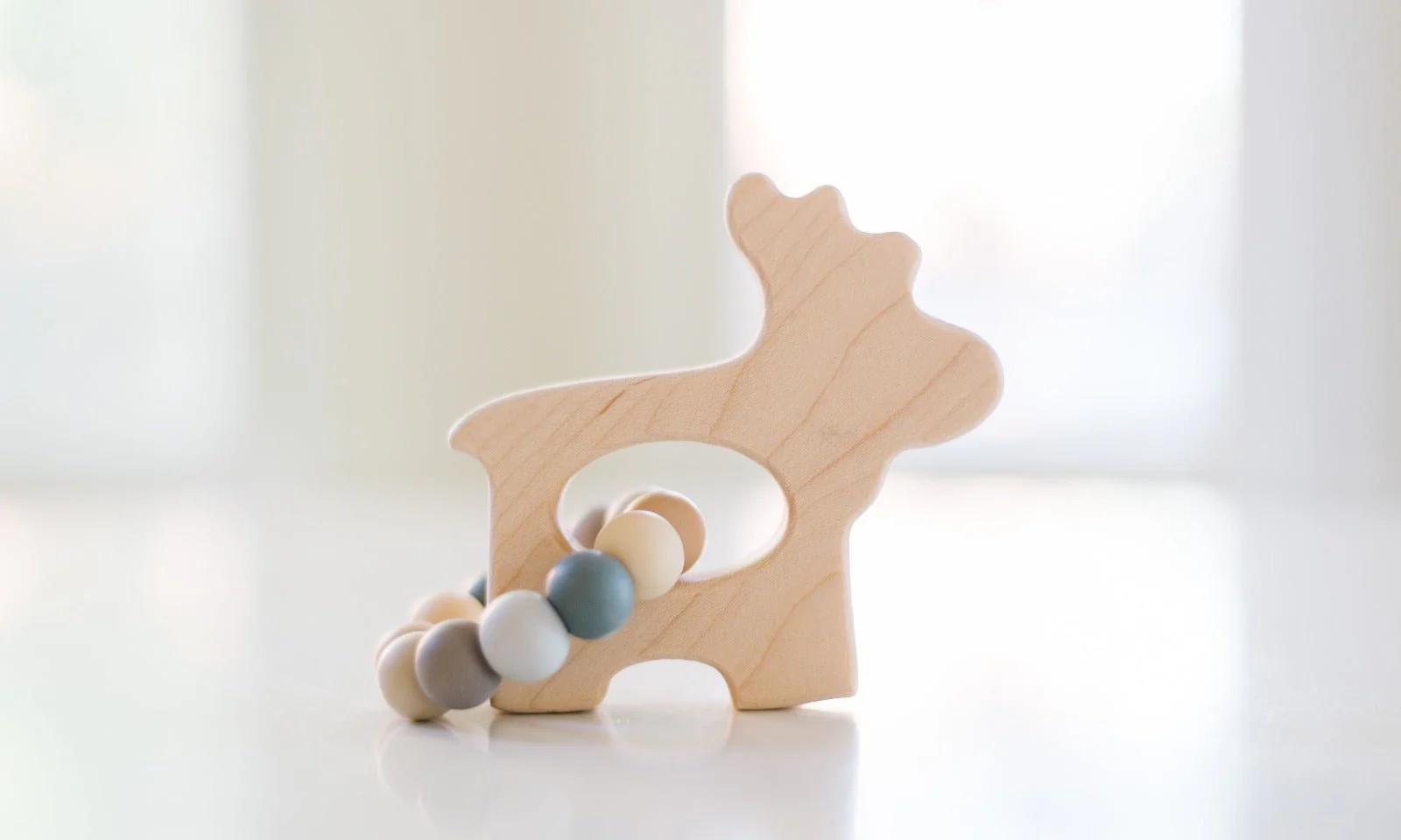 Moose Grasping Wooden Toy with Silicone Beads - Riverbed by Bannor Toys - Image 5