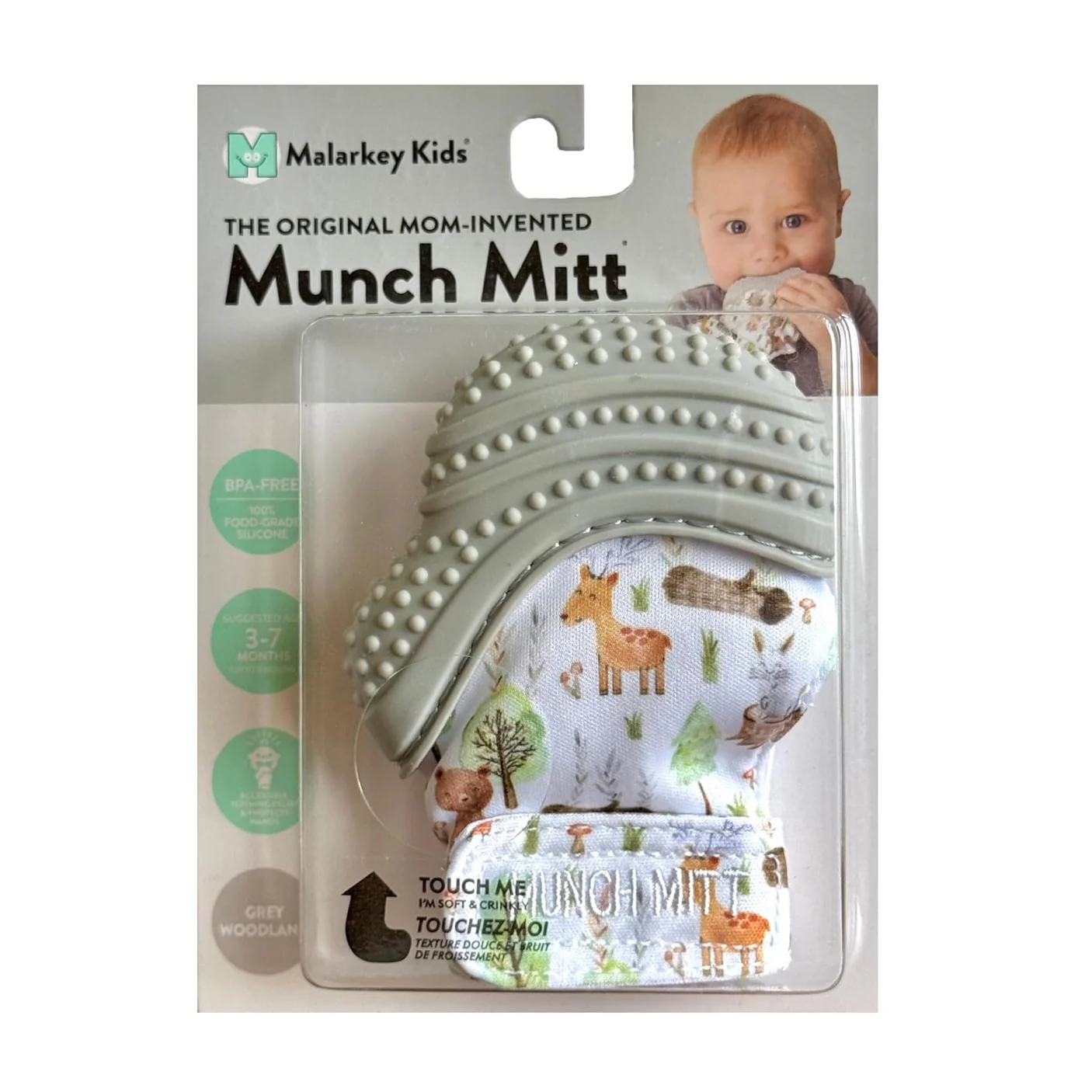 Munch Mitt - Grey Woodland by Malarkey Kids - Image 3