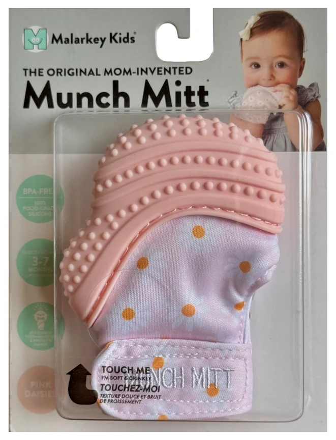 Munch Mitt - Pink Daisies by Malarkey Kids - Image 3