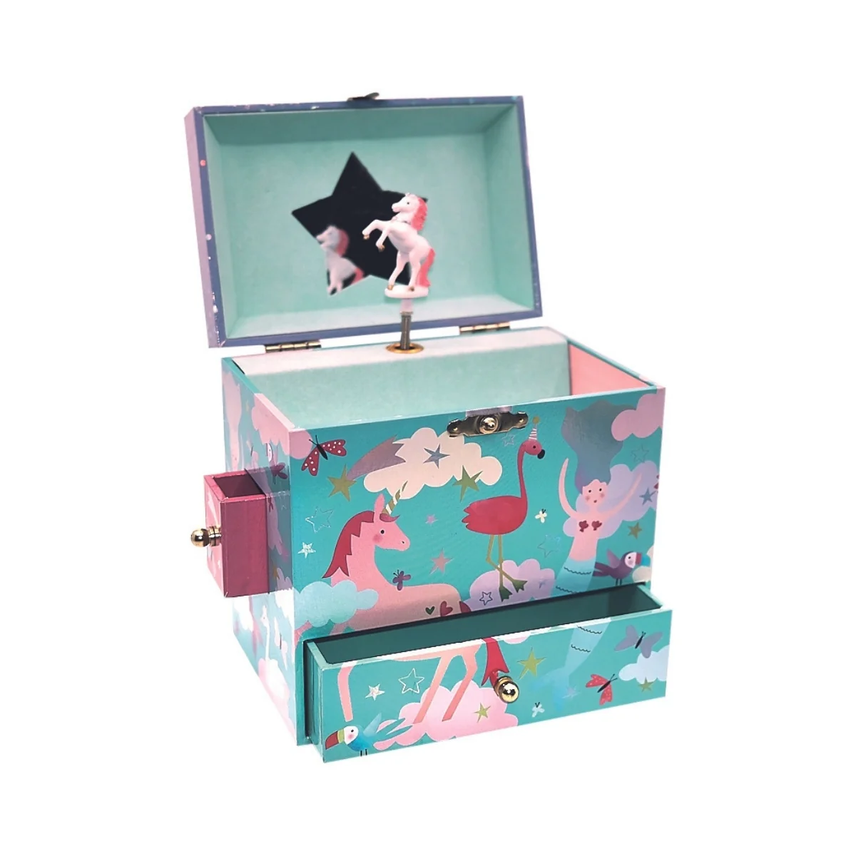 Musical Jewelry Box with 3 Drawers - Fantasy by Floss & Rock - Image 2