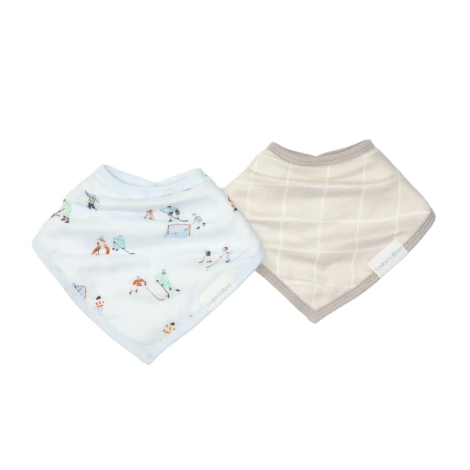 Muslin Bandana Bib Set - Ice Hockey by Loulou Lollipop - Image 2