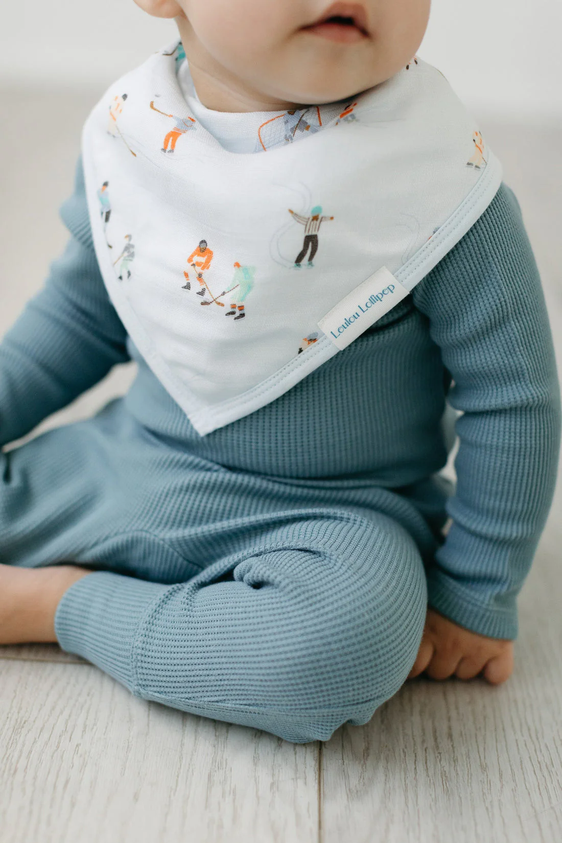Muslin Bandana Bib Set - Ice Hockey by Loulou Lollipop - Image 7