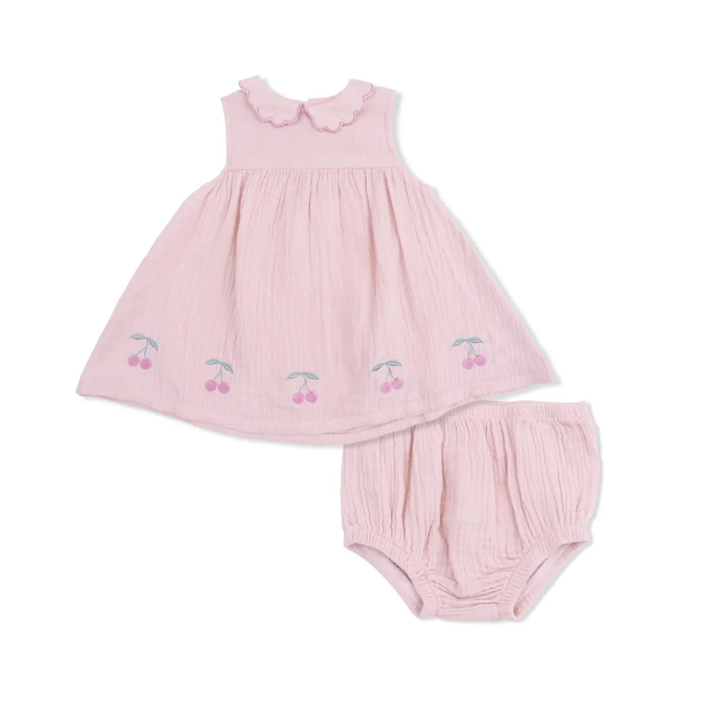 Muslin Petal Collar Dress Set - Lotus by Angel Dear