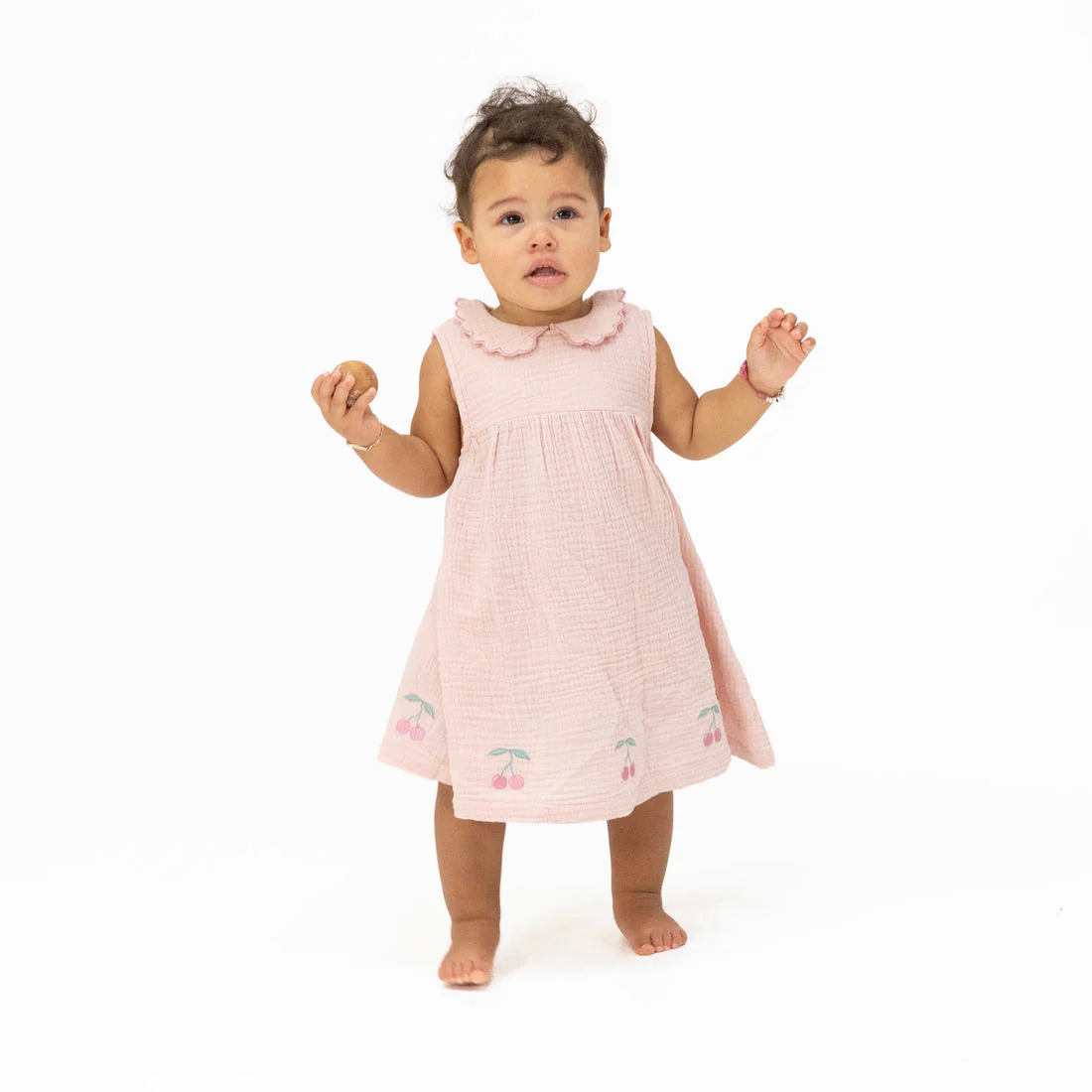 Muslin Petal Collar Dress Set - Lotus by Angel Dear - Image 2