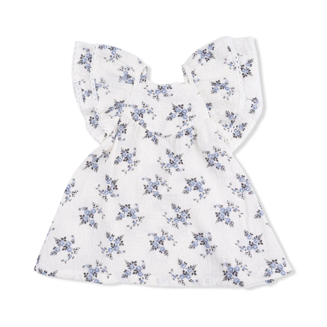 Muslin V-Neck Dress and Bloomer - Belle Rosette Dot by Angel Dear - Image 3