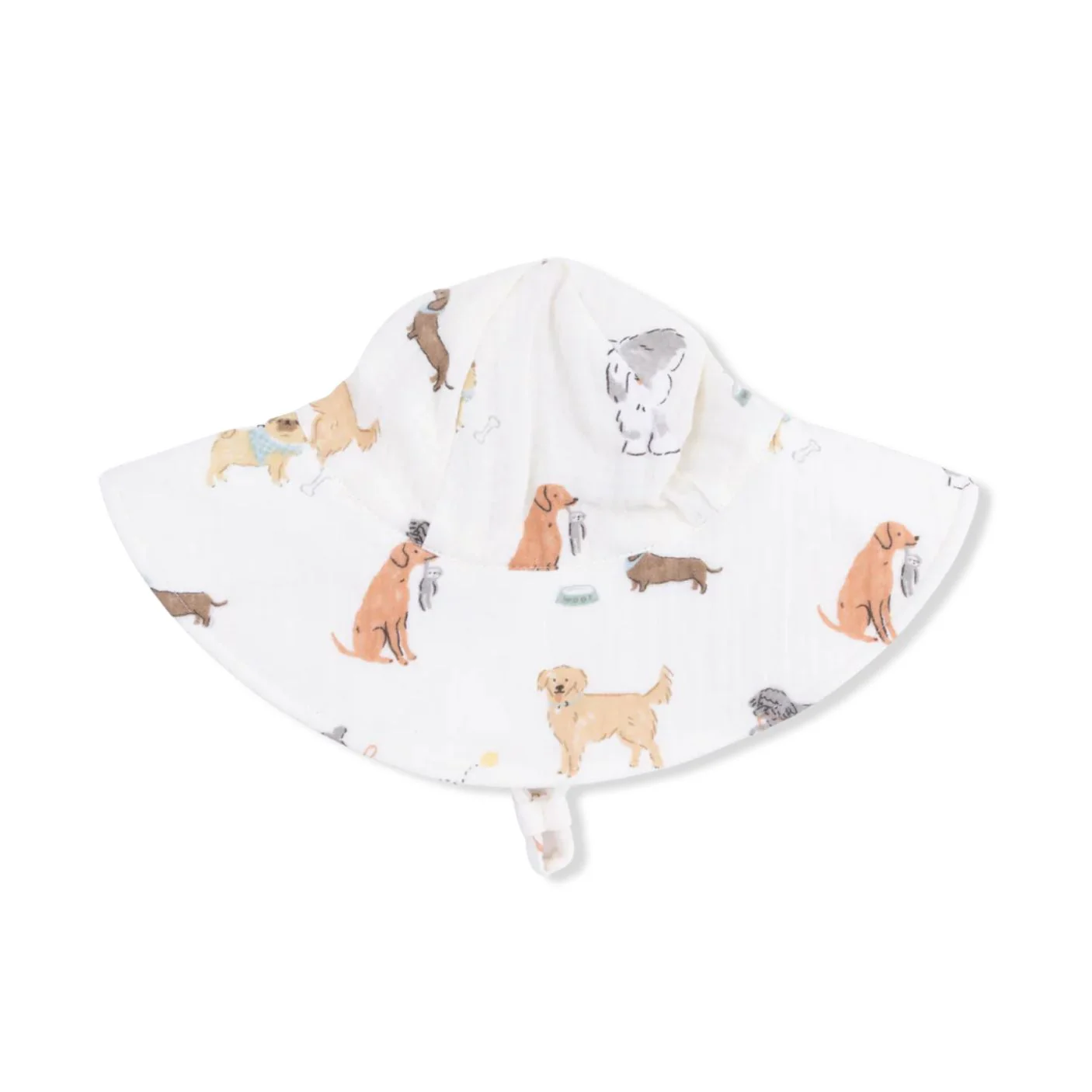 Muslin Wide Brim Sun Hat - Awesome Dogs by Angel Dear