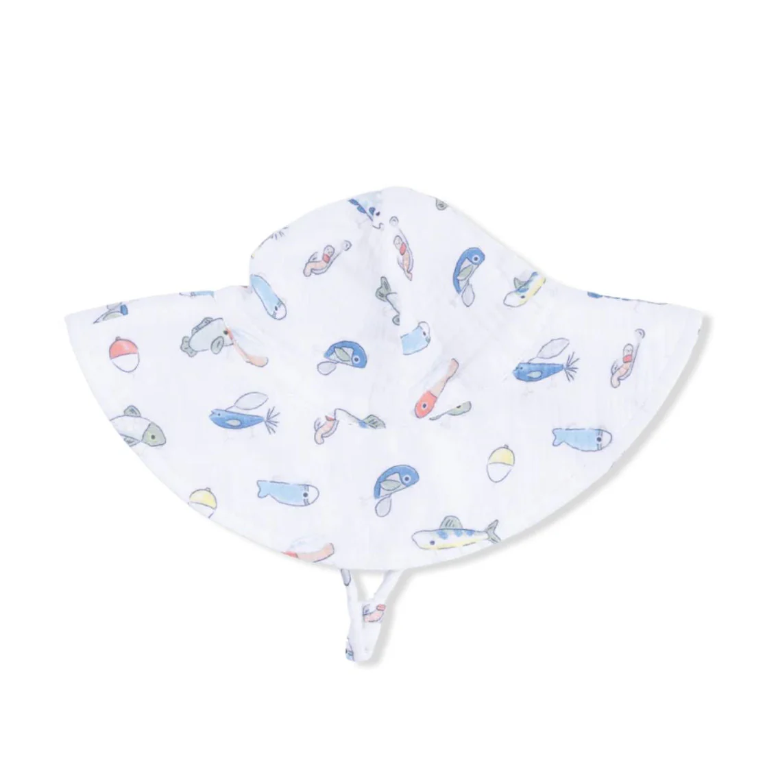 Muslin Wide Brim Sun Hat - Fishing Lures by Angel Dear