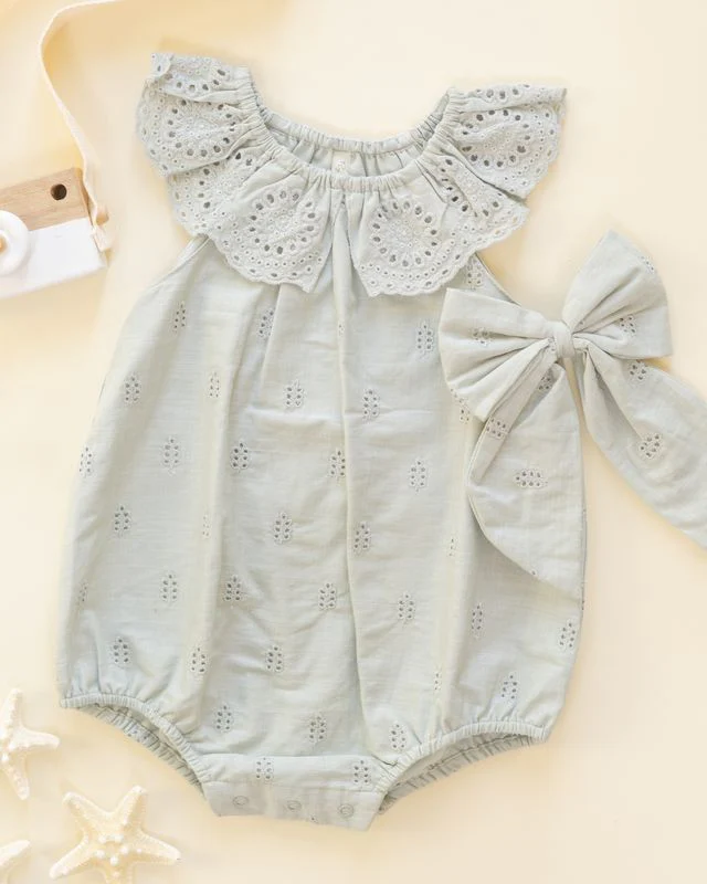 Myla Romper - Seafoam by Rylee + Cru - Image 3