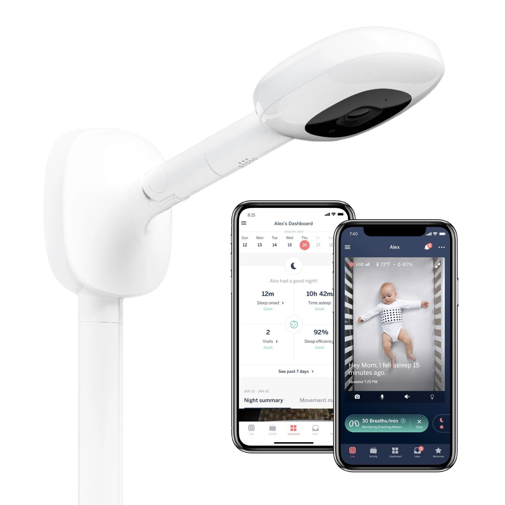 Nanit Pro Smart Baby Monitor + Wall Mount
