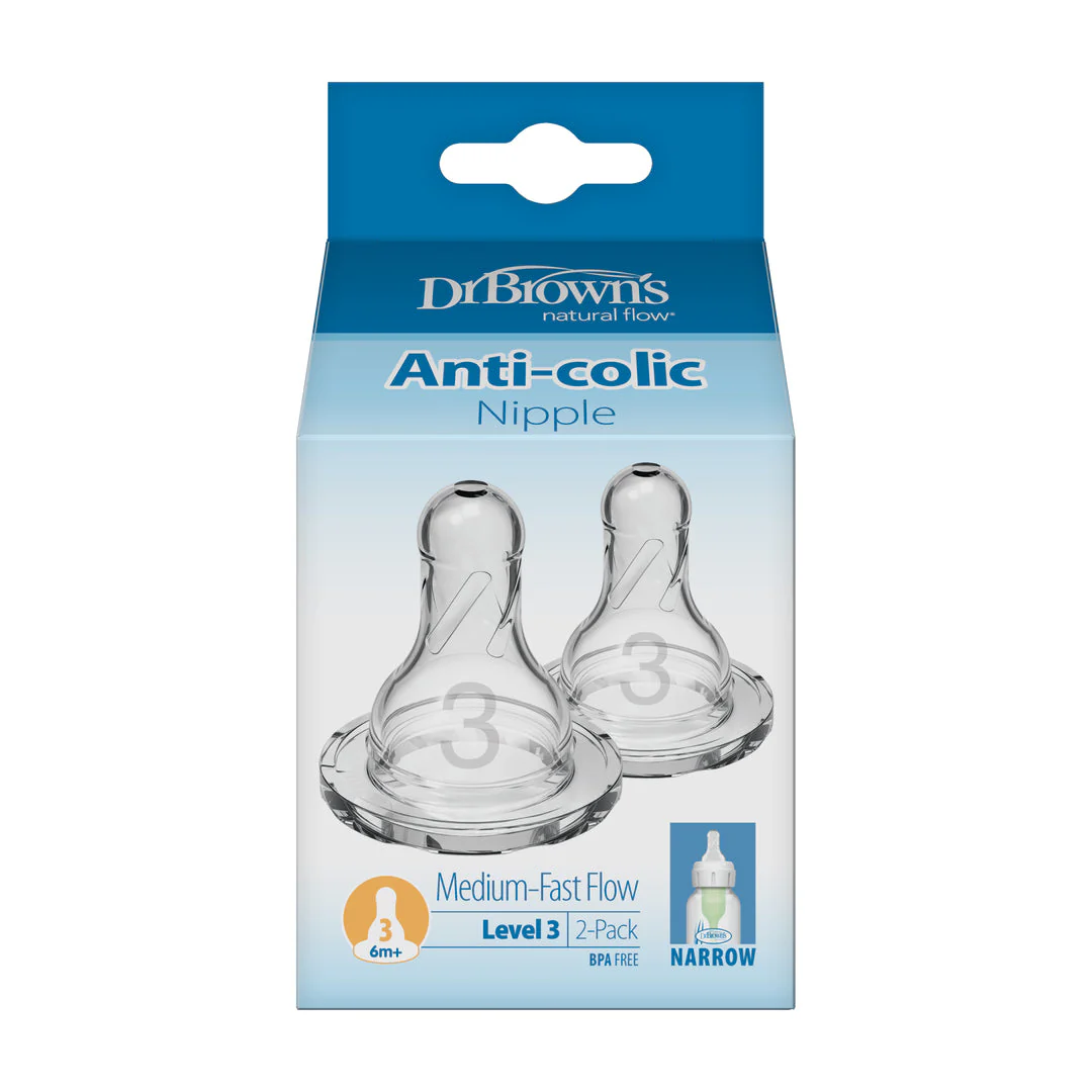Natural Flow Narrow Baby Bottle Silicone Nipple, 2-Pack by Dr. Brown's - Image 15