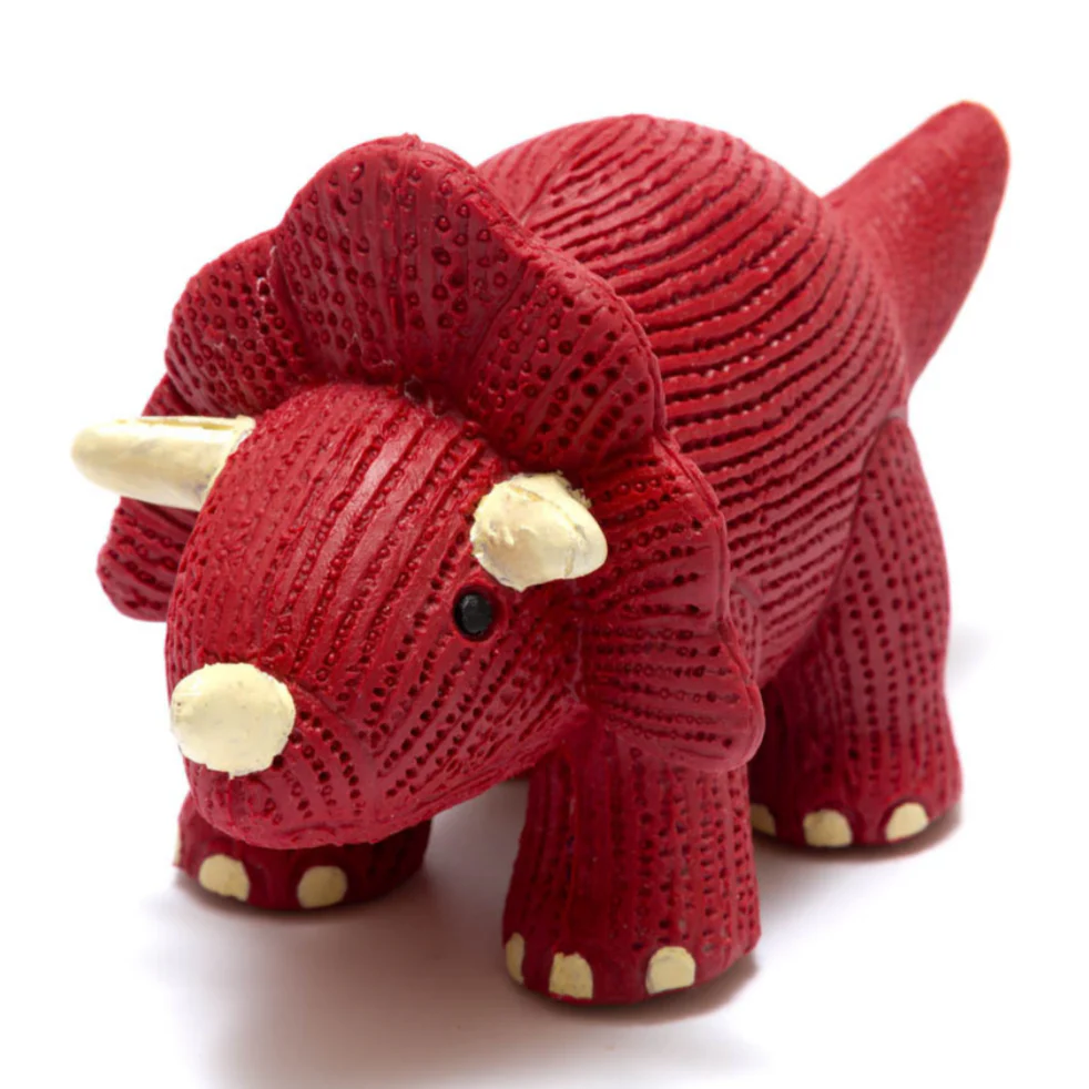 Triceratops Natural Rubber Bath Toy and Teether by Best Years