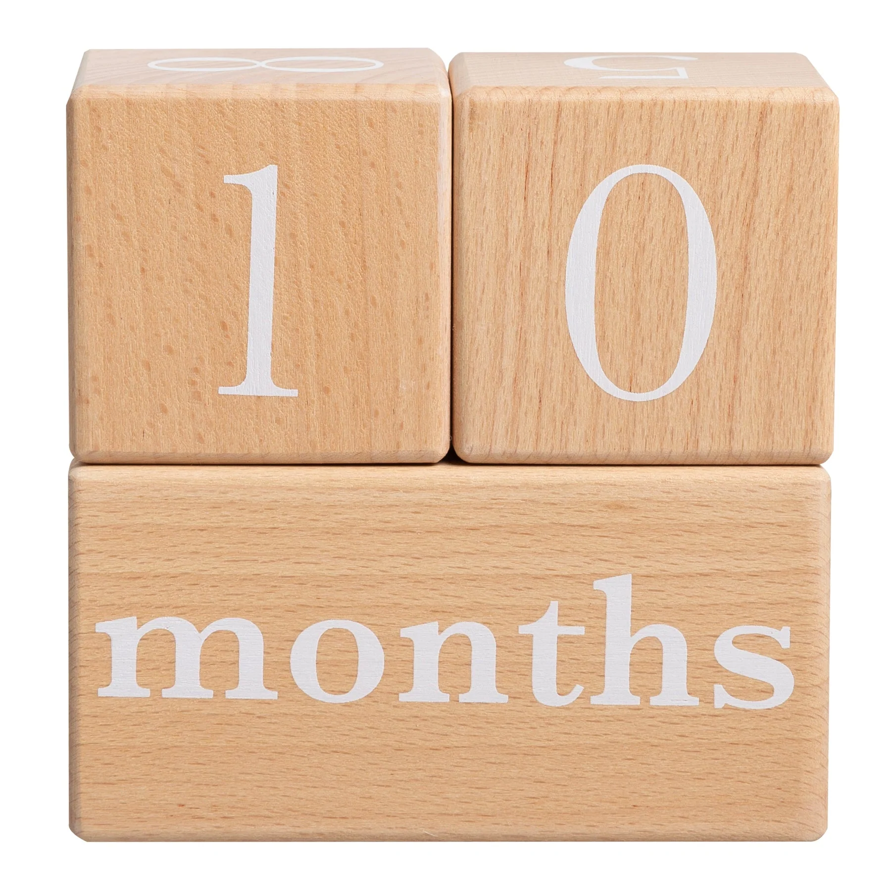 Natural Wooden Milestone Blocks Photo Prop by Pearhead