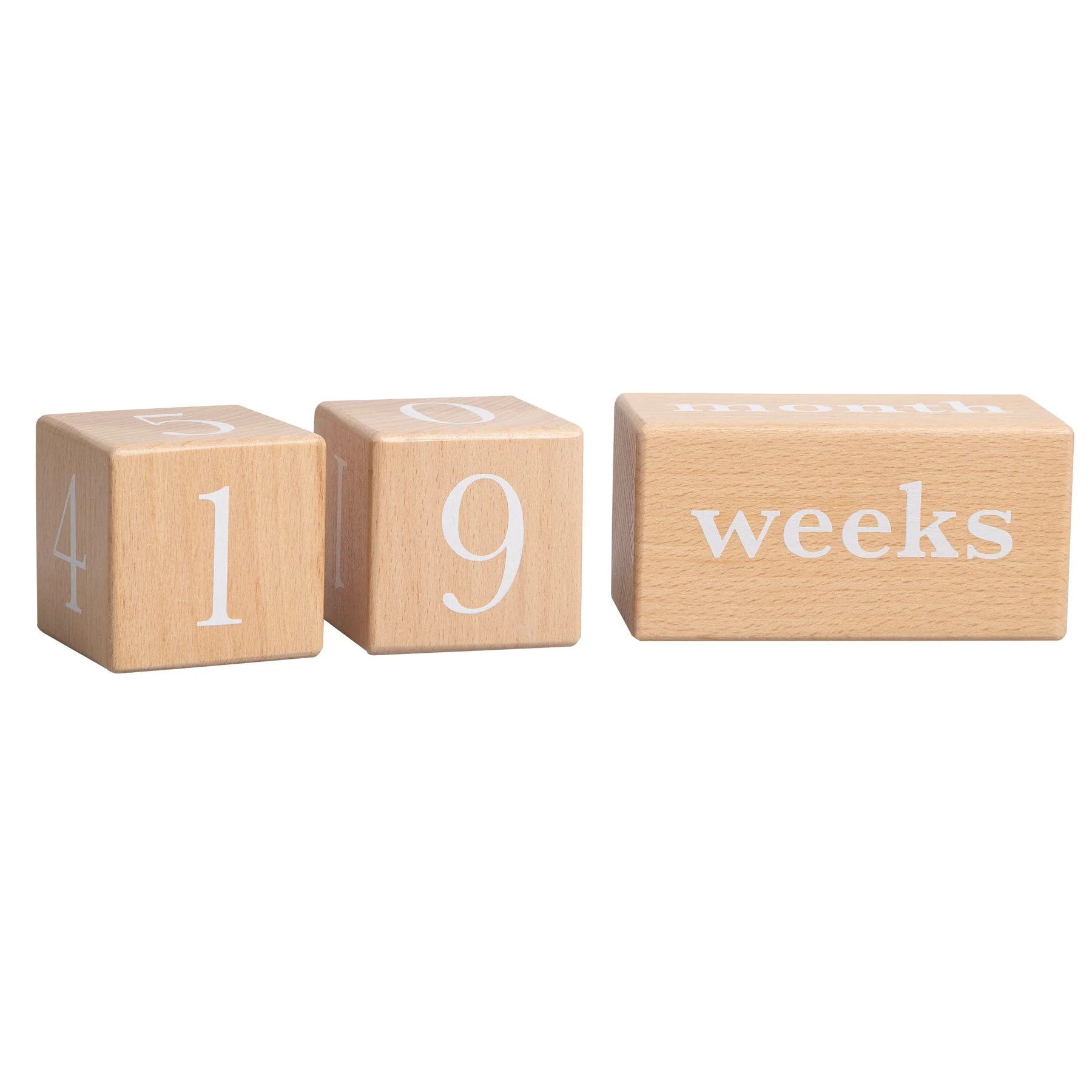 Natural Wooden Milestone Blocks Photo Prop by Pearhead - Image 5