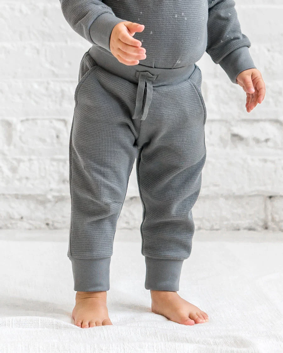 Nelson Waffle Knit Jogger - Agave by Colored Organics - FINAL SALE - Image 3