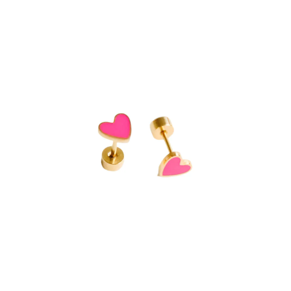 Neon Heart Earrings by Pip Pop Post