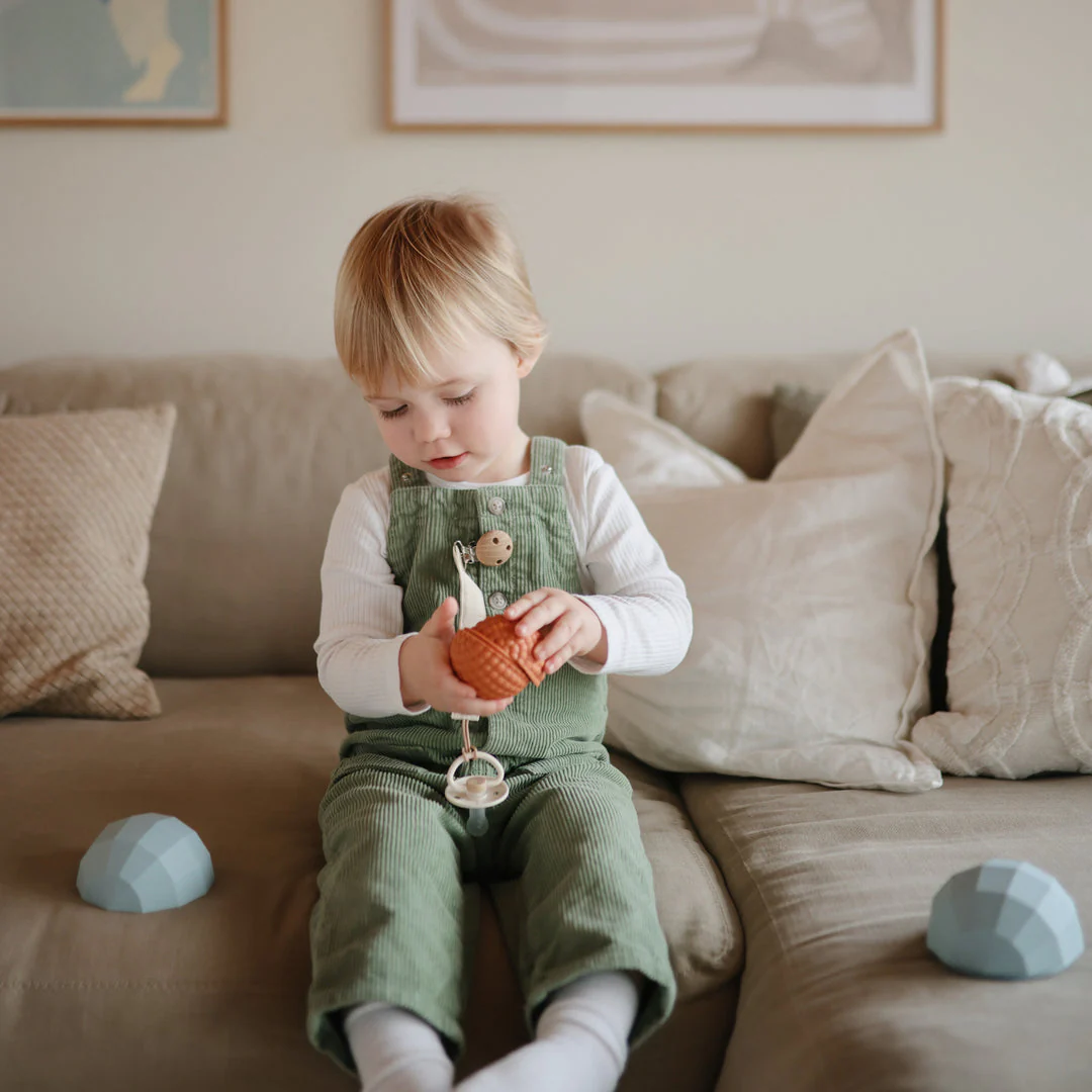 Nesting Spheres Sensory Toy - Powder Blue by Mushie - Image 4