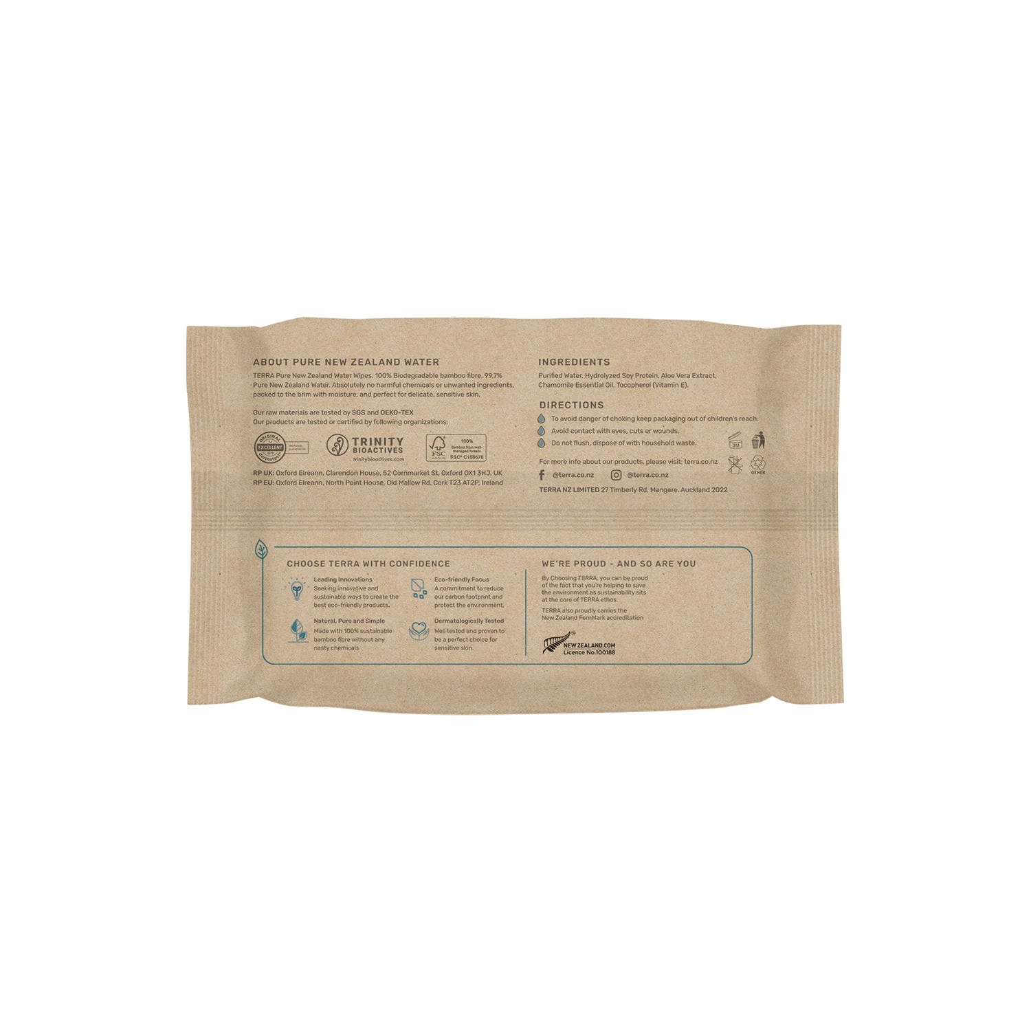 Baby Wipes - NZ Water 24 Pack by Terra - Image 3