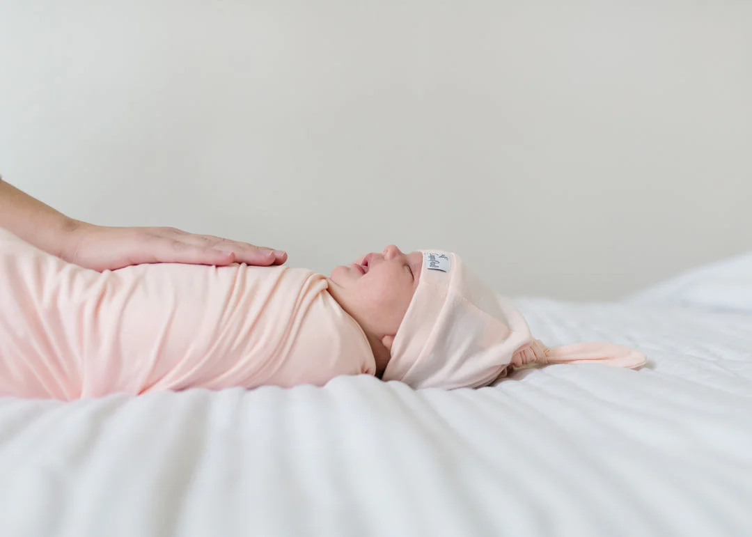 Newborn Top Knot Hat - Blush by Copper Pearl - Image 3