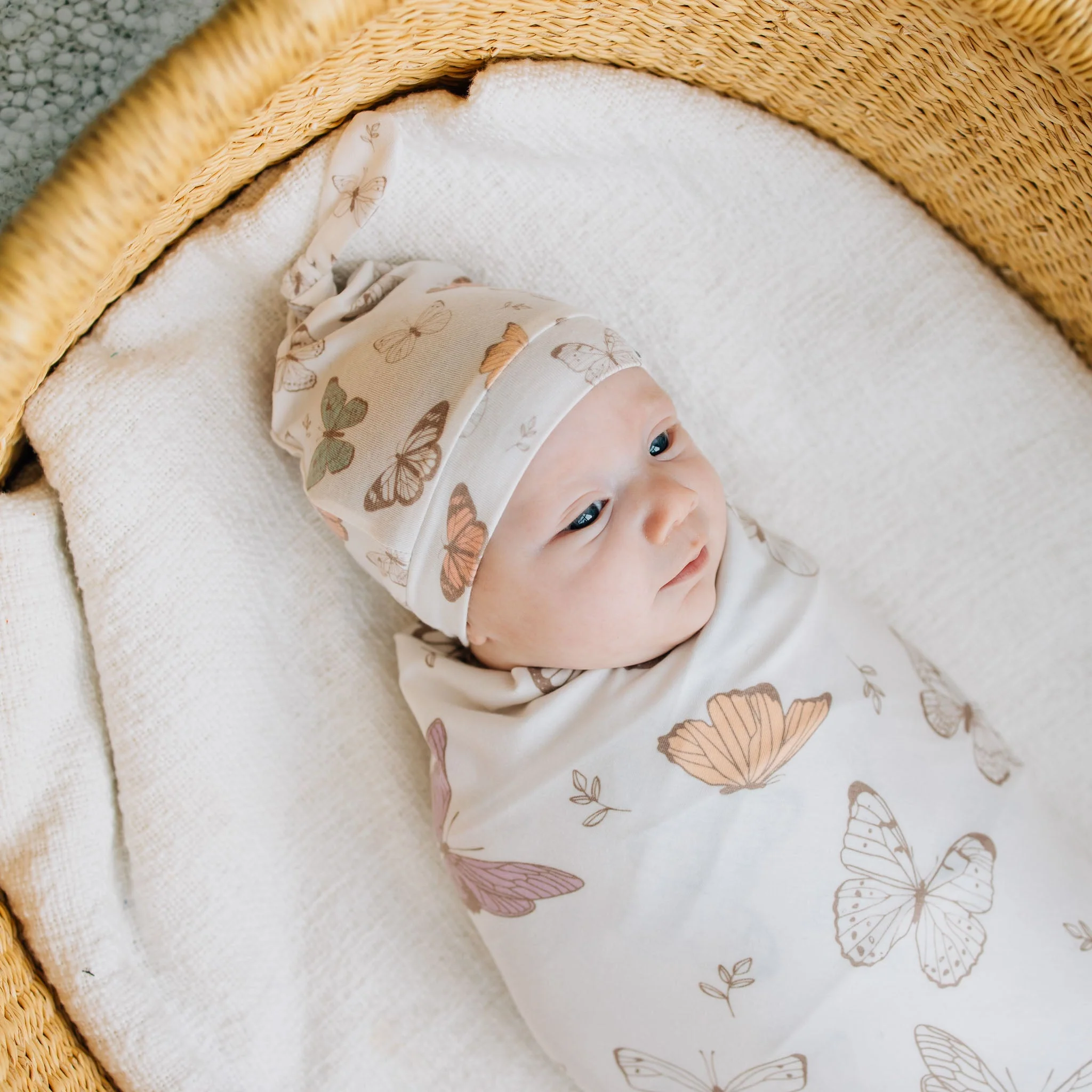 Newborn Top Knot Hat - Luna by Copper Pearl - Image 4