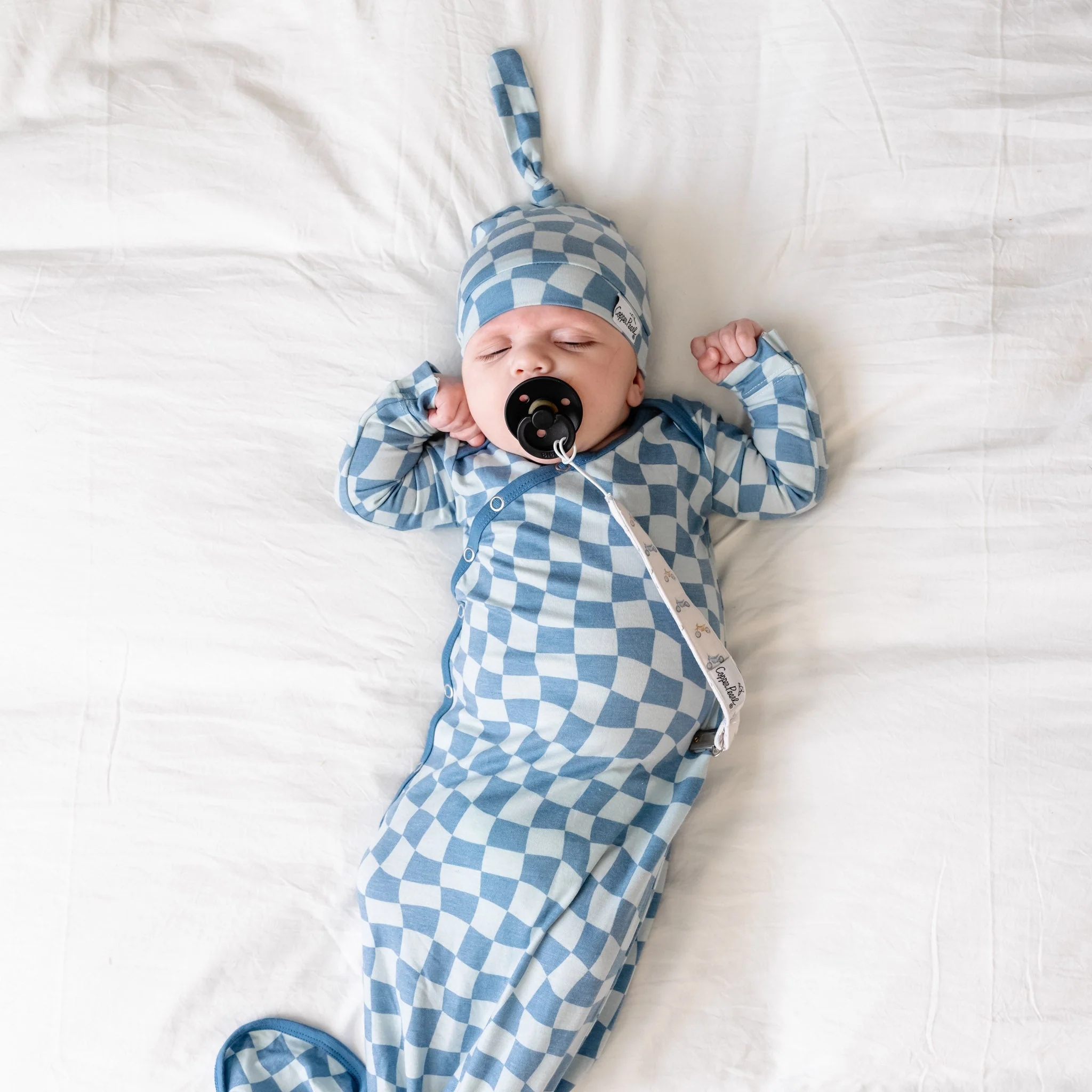 Newborn Top Knot Hat - Miles by Copper Pearl - Image 2