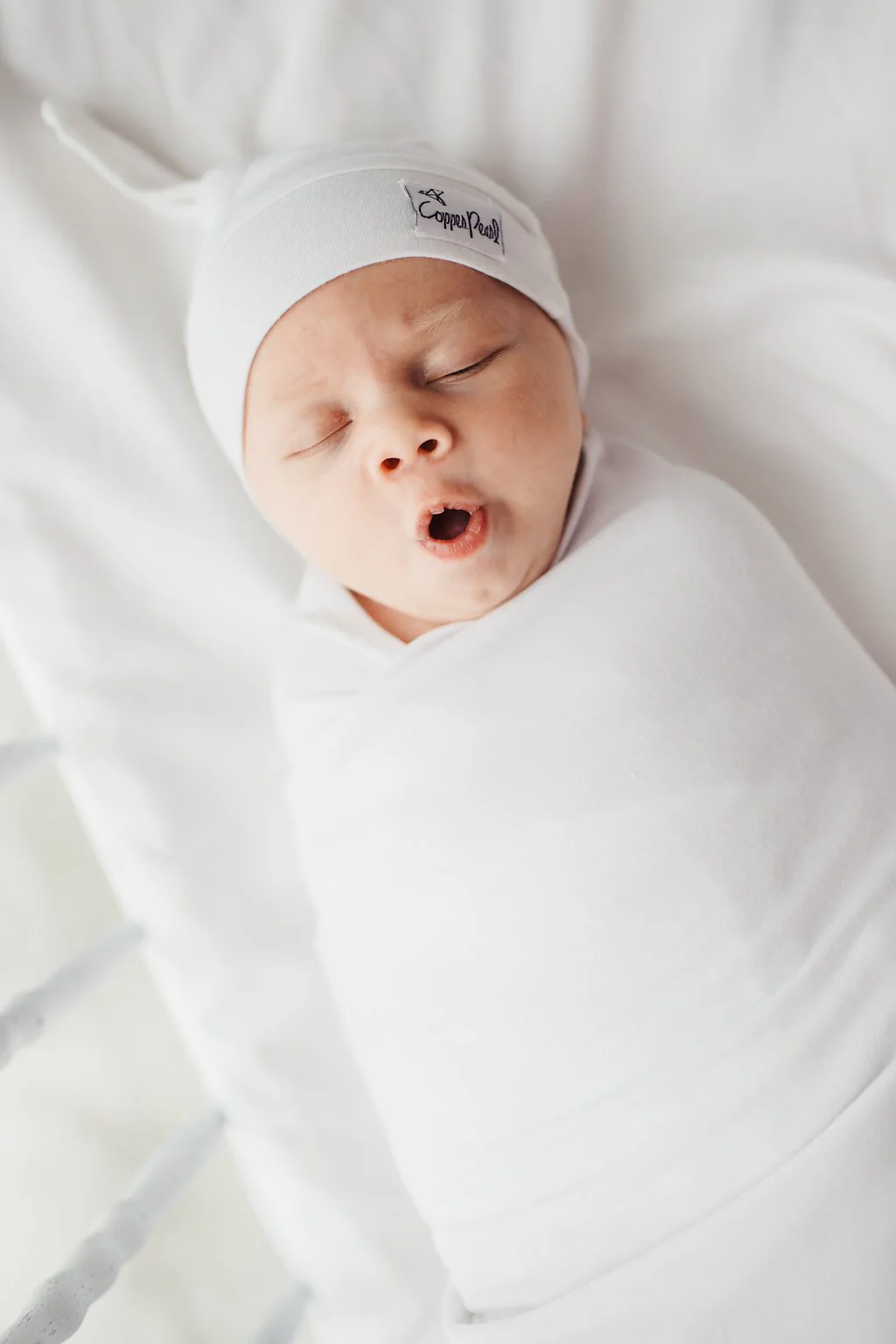 Newborn Top Knot Hat - Dove by Copper Pearl - Image 2