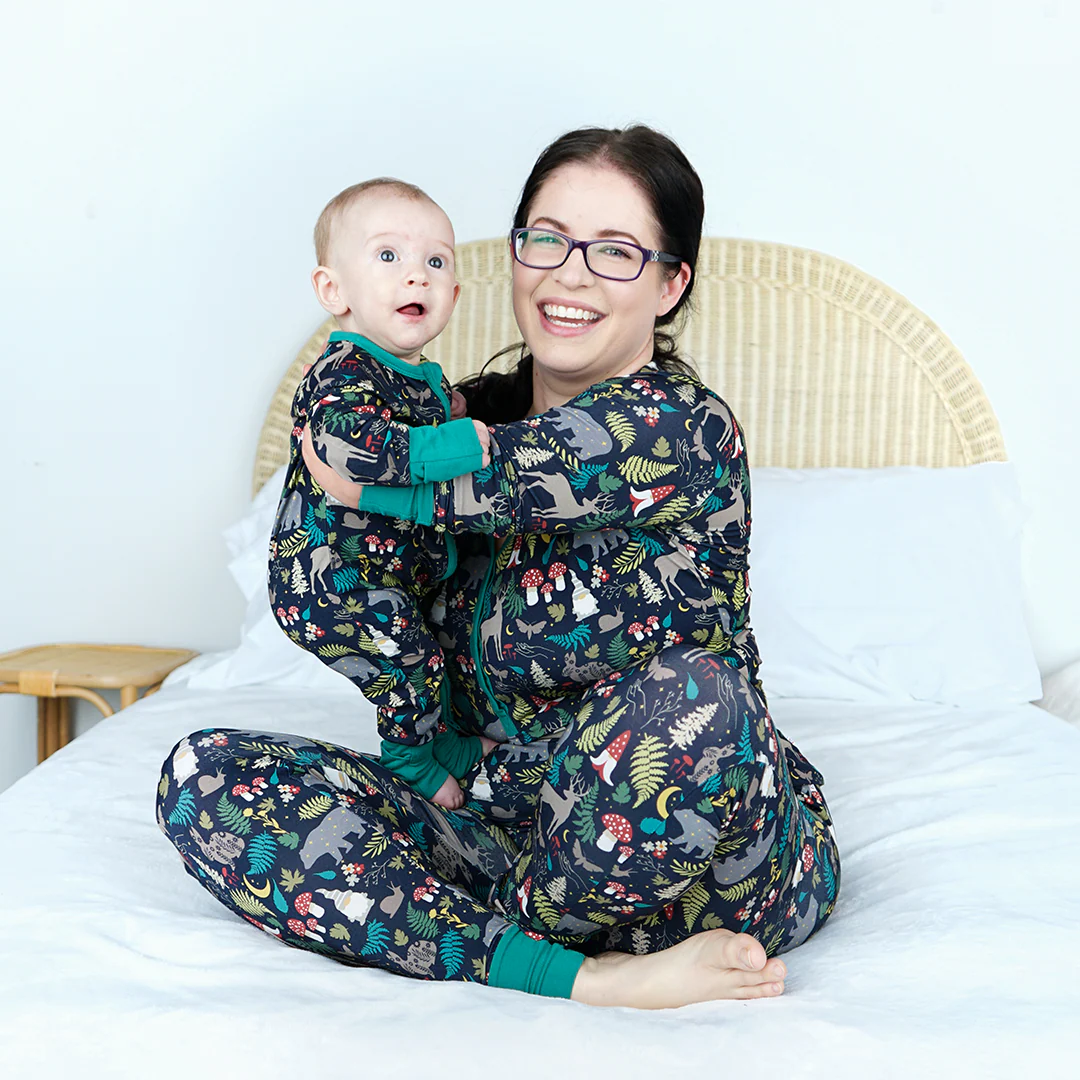 Night Forest Bamboo Pajamas Baby Romper by Emerson and Friends - Image 4