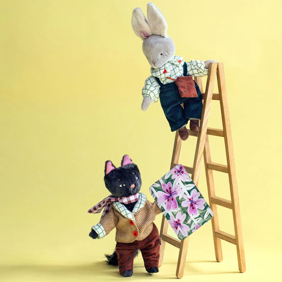 Nine the Rabbit (The Minouchkas) Stuffed Toy by Moulin Roty - Image 2
