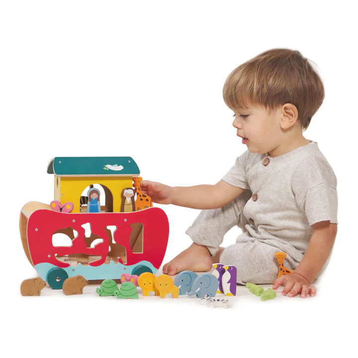 Noah's Ark Wooden Shape Sorter by Tender Leaf Toys - Image 3