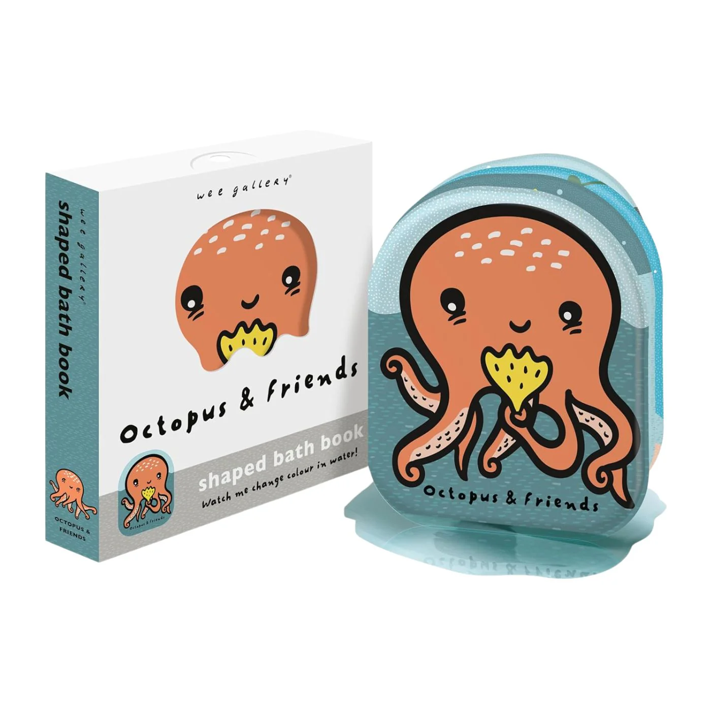 Octopus and Friends Shaped Bath Book by Wee Gallery