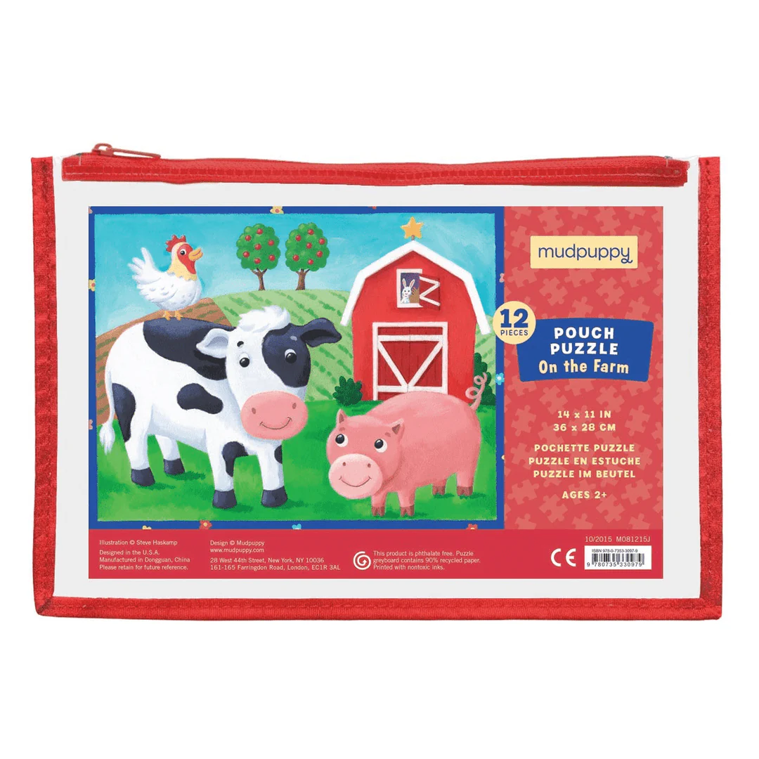 On The Farm 12-Piece Pouch Puzzle by Mudpuppy