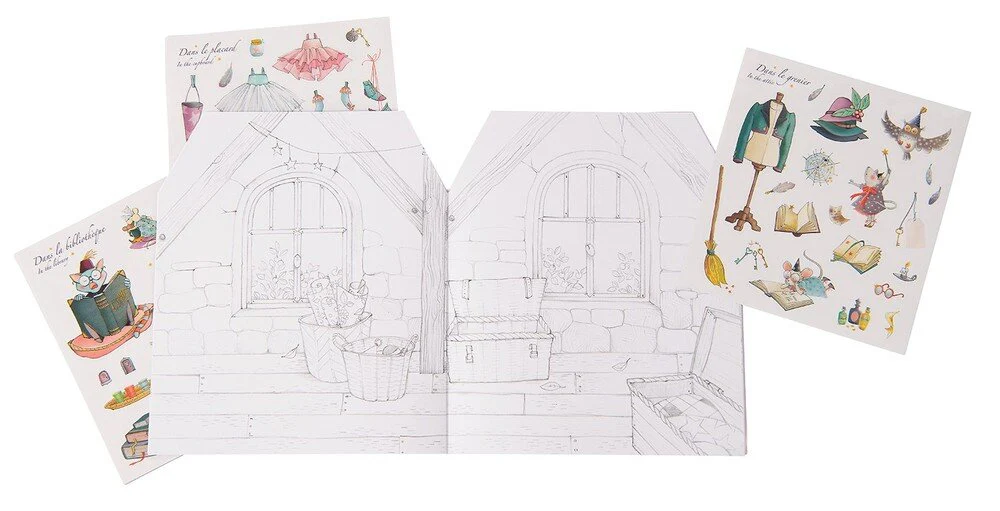 Once Upon A Time Coloring and Sticker Book by Moulin Roty - Image 3
