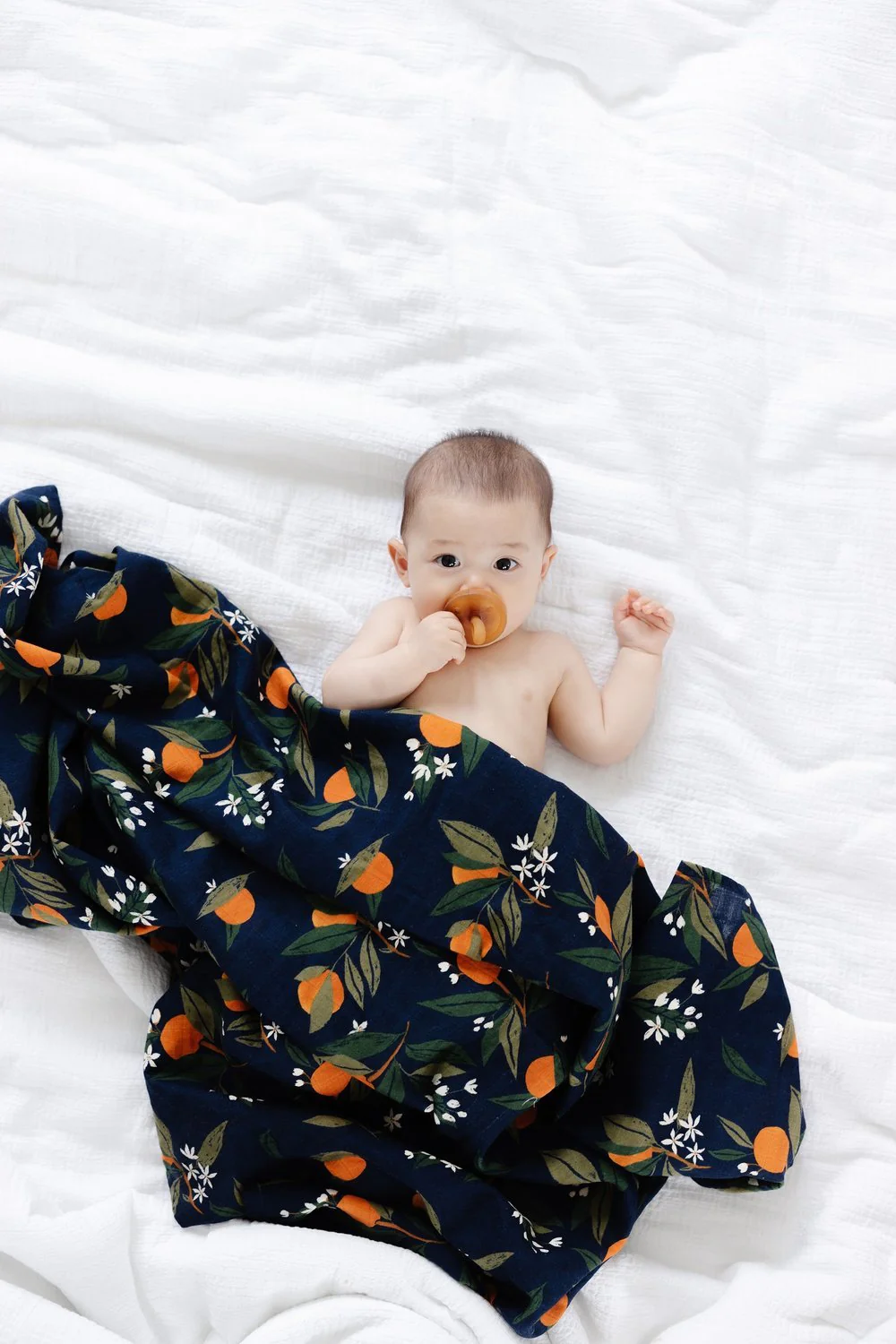 Orange Blossom Swaddle by Clementine Kids - Image 2