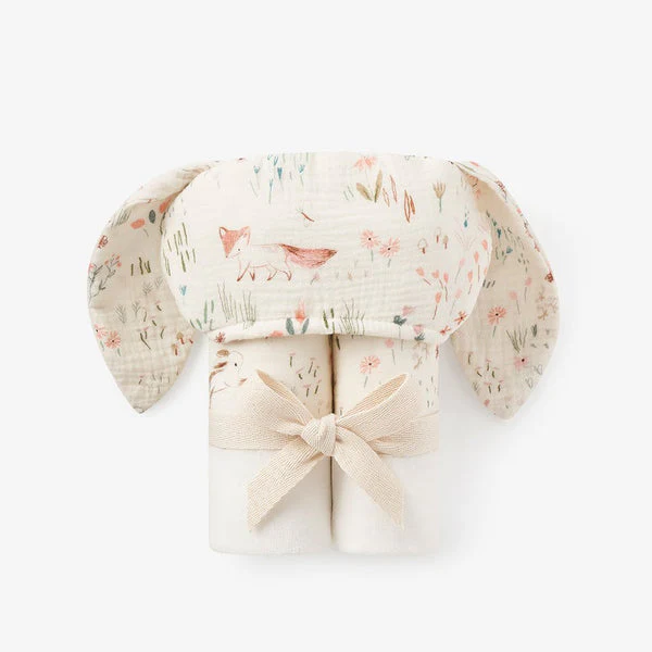 Organic Baby Bath Wrap (0-24M) - Owl Print by Elegant Baby