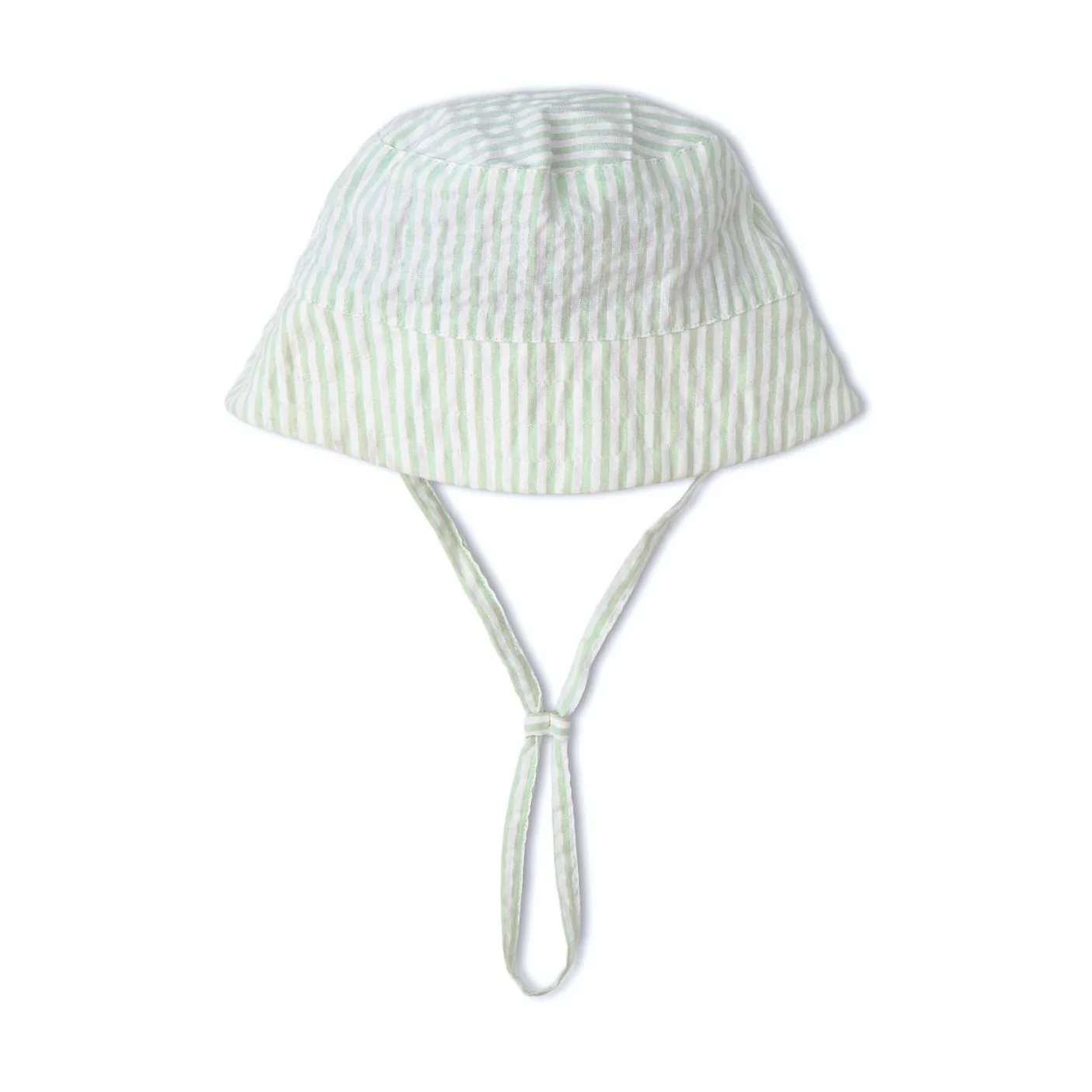 Organic Bucket Sun Hat - Basil Stripes by Makemake Organics