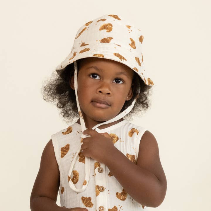 Organic Bucket Sun Hat - Croissant by Makemake Organics - Image 3