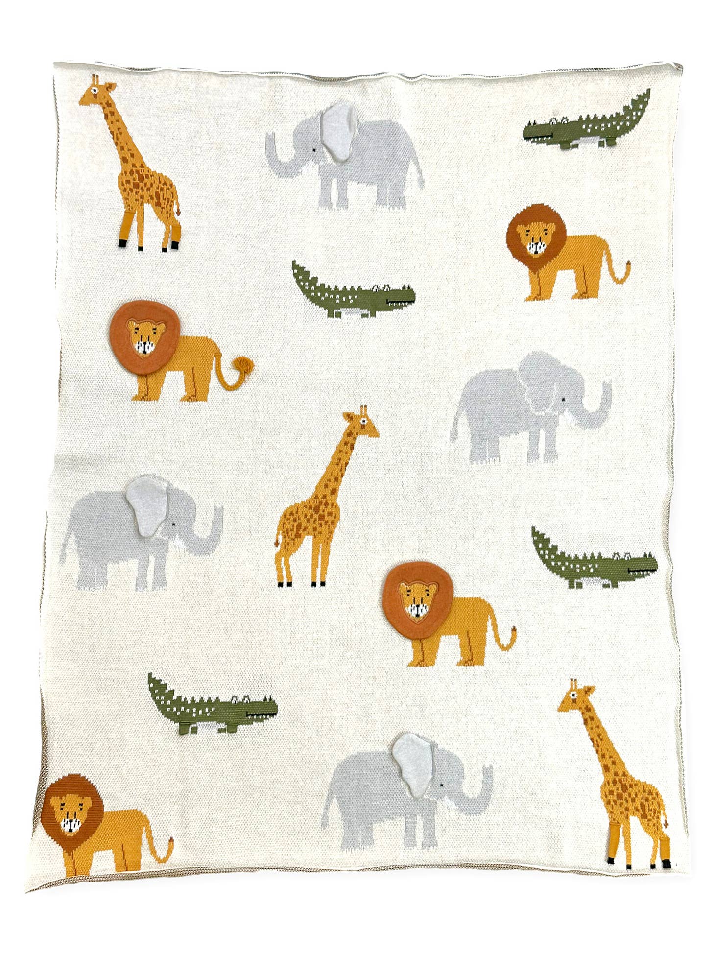 Organic Cotton 3D Jacquard Sweater Knit Baby Blanket - Savannah by Viverano Organics - Image 2