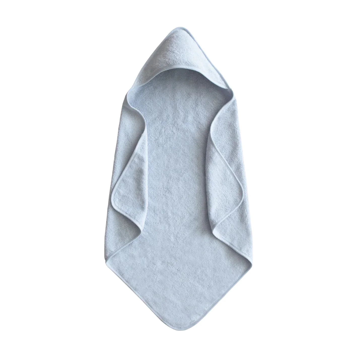 Organic Cotton Baby Hooded Towel - Baby Blue by Mushie & Co