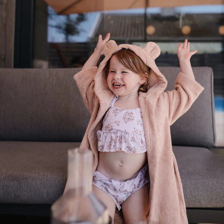 Organic Cotton Bear Robe - Blush by Mushie & Co - Image 3