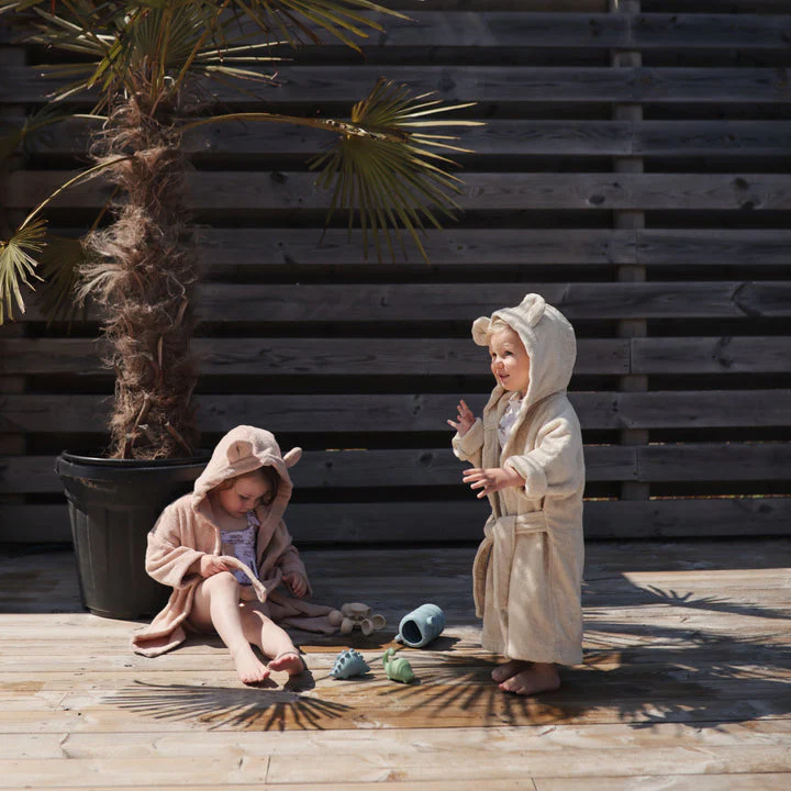 Organic Cotton Bear Robe - Blush by Mushie & Co - Image 4