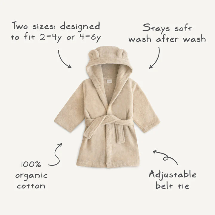 Organic Cotton Bear Robe - Blush by Mushie & Co - Image 6
