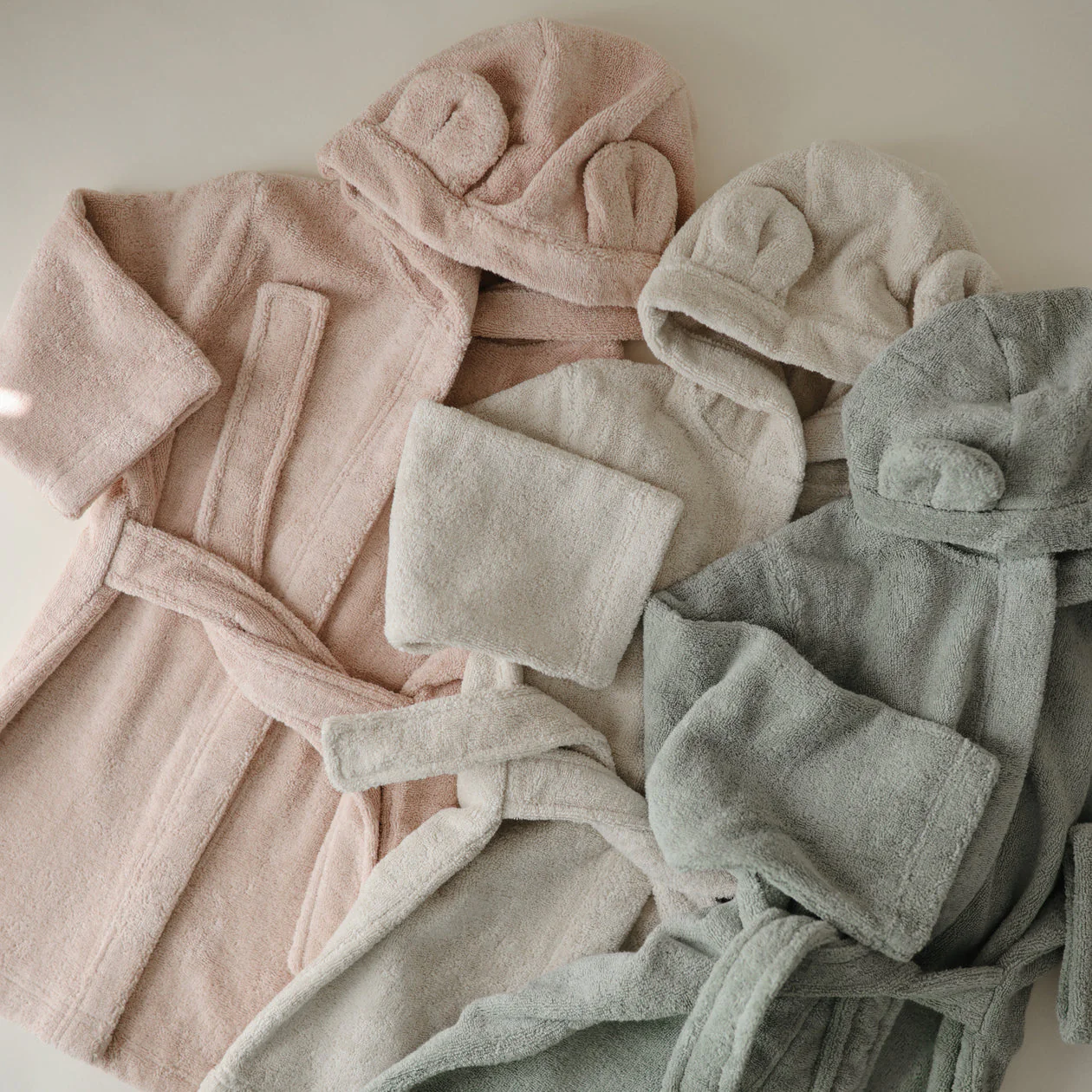 Organic Cotton Bear Robe - Moss by Mushie & Co - Image 4