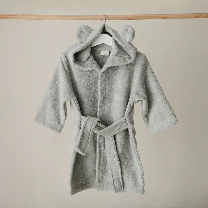 Organic Cotton Bear Robe - Moss by Mushie & Co - Image 8
