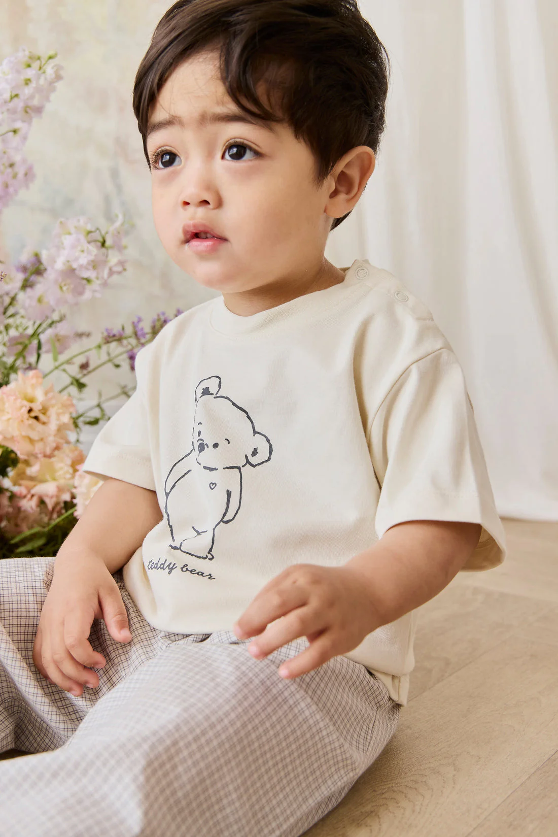 Organic Cotton Bjorn Tee - Snuggle Buddy Cloud by Jamie Kay - FINAL SALE - Image 2